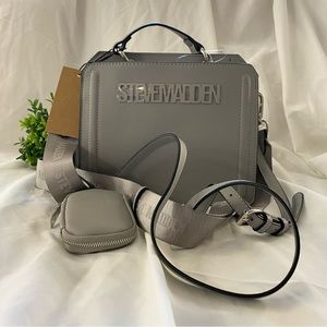 Steve Madden Bevelyn Convertible Tote Bag - Circular Grey